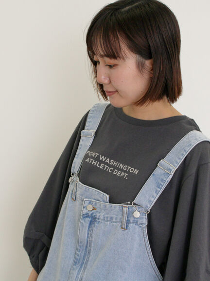 袖タックTシャツ（オフホワイト/チャコールグレー/ピンク/ブルー）｜Samansa Mos2（サマンサ モスモス）通販