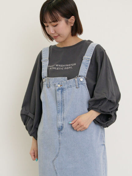 袖タックTシャツ（オフホワイト/チャコールグレー/ピンク/ブルー）｜Samansa Mos2（サマンサ モスモス）通販