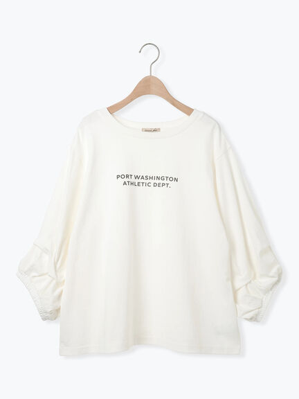 袖タックTシャツ（オフホワイト/チャコールグレー/ピンク/ブルー）｜Samansa Mos2（サマンサ モスモス）通販