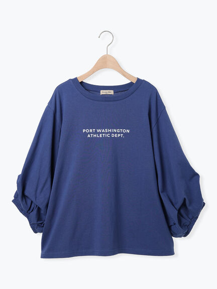 袖タックTシャツ（オフホワイト/チャコールグレー/ピンク/ブルー）｜Samansa Mos2（サマンサ モスモス）通販