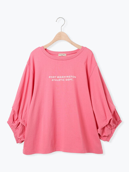 袖タックTシャツ（オフホワイト/チャコールグレー/ピンク/ブルー）｜Samansa Mos2（サマンサ モスモス）通販