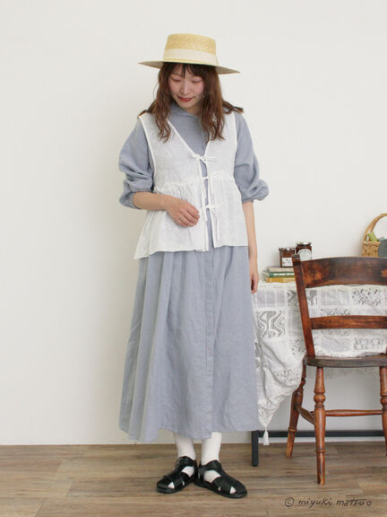 【miyuki matsuo×Samansa Mos2】刺繍ベスト（オフホワイト/グレー/ブラック）｜Samansa Mos2（サマンサ モスモス）通販