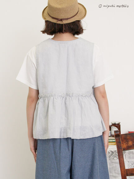 【miyuki matsuo×Samansa Mos2】刺繍ベスト（オフホワイト/グレー/ブラック）｜Samansa Mos2（サマンサ モスモス）通販