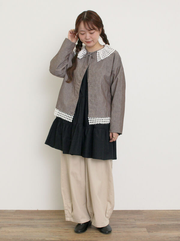 新品　SM2☆ベージュ／綿裾タックパンツ セール】 裾タックパンツ（ベージュ/カーキ/ネイビー/ボトムス