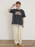 【Disney】くまのプーさん/アップリケTシャツ（オフホワイト/ブラック/ベージュ/イエロー）｜Samansa Mos2（サマンサ モスモス）通販