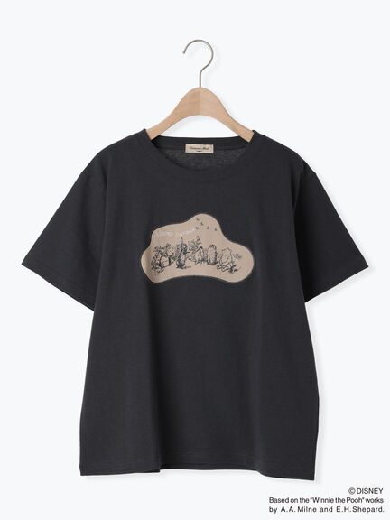 【Disney】くまのプーさん/アップリケTシャツ（オフホワイト/ブラック/ベージュ/イエロー）｜Samansa Mos2（サマンサ モスモス）通販