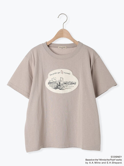 【Disney】くまのプーさん/アップリケTシャツ（オフホワイト/ブラック/ベージュ/イエロー）｜Samansa Mos2（サマンサ モスモス）通販