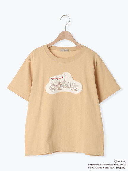 【Disney】くまのプーさん/アップリケTシャツ（オフホワイト/ブラック/ベージュ/イエロー）｜Samansa Mos2（サマンサ モスモス）通販