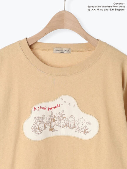 【Disney】くまのプーさん/アップリケTシャツ（オフホワイト/ブラック/ベージュ/イエロー）｜Samansa Mos2（サマンサ モスモス）通販
