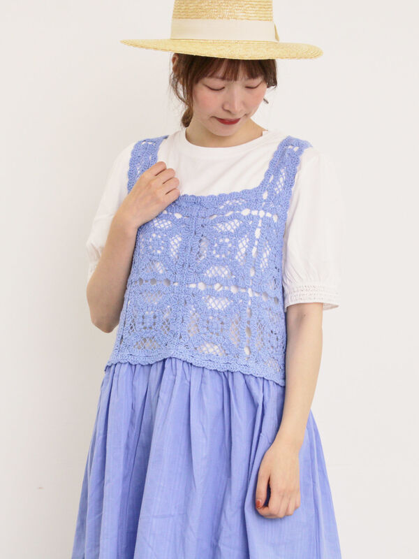【汗染み防止】袖口レースパフスリーブTシャツ（オフホワイト）｜Samansa Mos2（サマンサ モスモス）通販