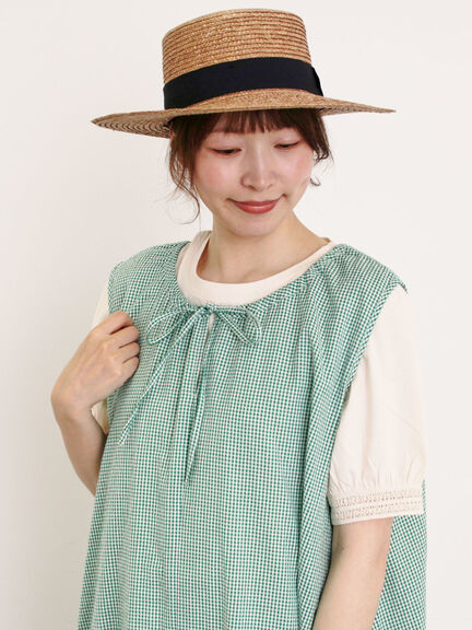 【汗染み防止】袖口レースパフスリーブTシャツ（オフホワイト/チャコールグレー/ブルー/キナリ）｜Samansa Mos2（サマンサ モスモス）通販