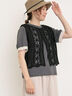 【汗染み防止】袖口レースパフスリーブTシャツ（オフホワイト/チャコールグレー/ブルー/キナリ）｜Samansa Mos2（サマンサ モスモス）通販