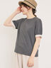【汗染み防止】袖口レースパフスリーブTシャツ（オフホワイト/チャコールグレー/ブルー/キナリ）｜Samansa Mos2（サマンサ モスモス）通販