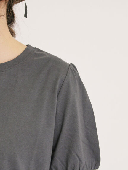 【汗染み防止】袖口レースパフスリーブTシャツ（オフホワイト/チャコールグレー/ブルー/キナリ）｜Samansa Mos2（サマンサ モスモス）通販