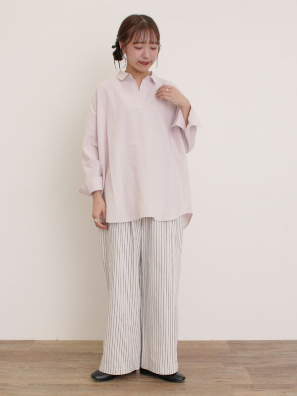 セール】 【M/Lサイズ】柄アソートストレートパンツ（チャコールグレー