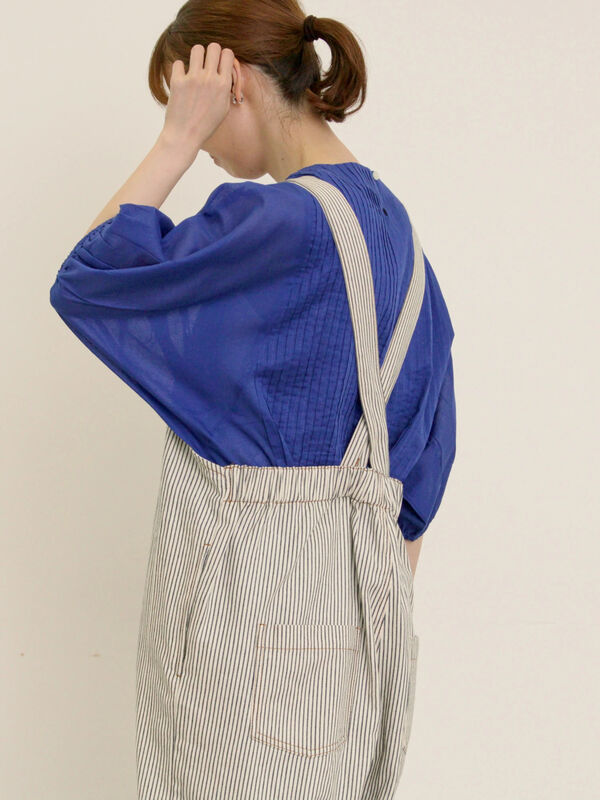 セール】 インドピンタックブラウス（オフホワイト/ブラック/ブラウン