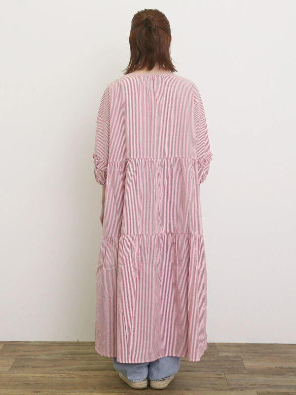 Samansa Mos2｜【S/Mサイズ】イニシャル刺繍7分袖ティアード