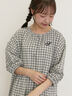 【S/Mサイズ】イニシャル刺繍7分袖ティアードワンピース（チャコールグレー/ブラック/レッド/ネイビー）｜Samansa Mos2（サマンサ モスモス）通販