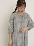 【S/Mサイズ】イニシャル刺繍7分袖ティアードワンピース（チャコールグレー/ブラック/レッド/ネイビー）｜Samansa Mos2（サマンサ モスモス）通販