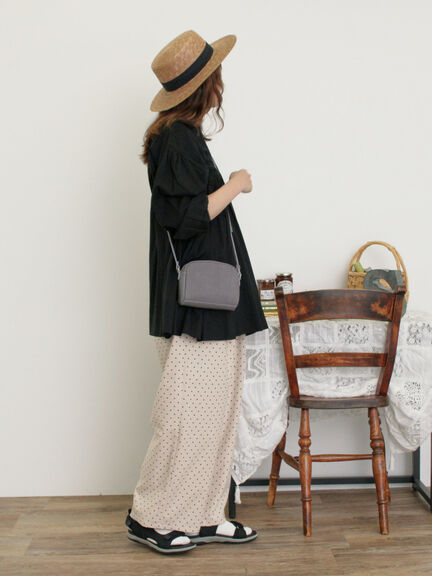【WEB限定】TIDEWAY   NUTS SHOULDER（グレー/クリーム）｜Samansa Mos2（サマンサ モスモス）通販