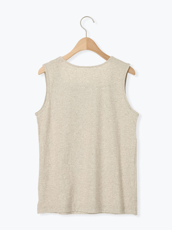 セール】 【接触冷感】パッチワークレーススクエアネックノースリーブ