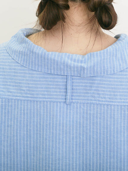 【クールコットン】柄アソートスキッパーチュニック（オフホワイト/チャコールグレー/イエロー/グリーン/ブルー）｜Samansa Mos2（サマンサ モスモス）通販