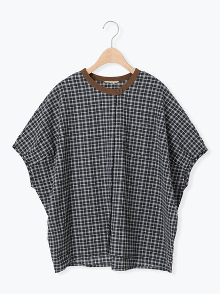 【クールコットン】柄アソートクレリック袖タックブラウス（オフホワイト/サックスブルー/ネイビー/キナリ）｜Samansa Mos2（サマンサ モスモス）通販