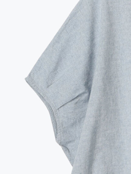 【クールコットン】柄アソートクレリック袖タックブラウス（オフホワイト/サックスブルー/ネイビー/キナリ）｜Samansa Mos2（サマンサ モスモス）通販