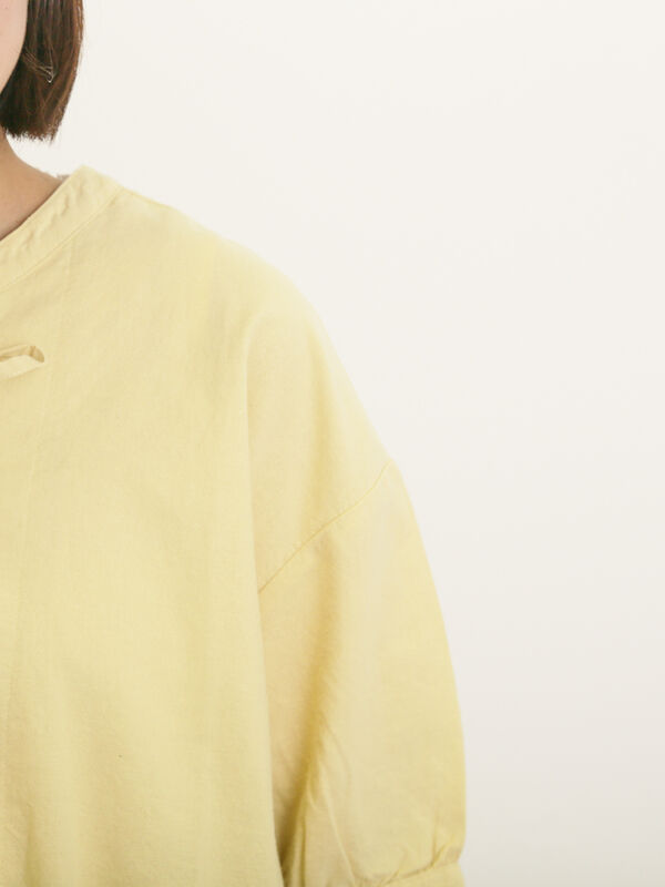 セール】 【クールコットン】編み上げ前後2WAYチュニック（オフ