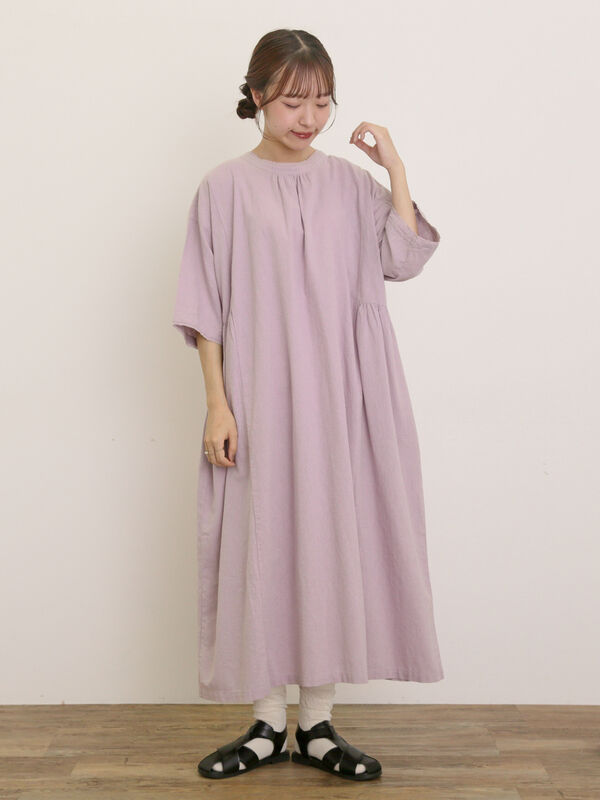 セール】 【S/Mサイズ】襟ぐり小レース2WAYワンピース