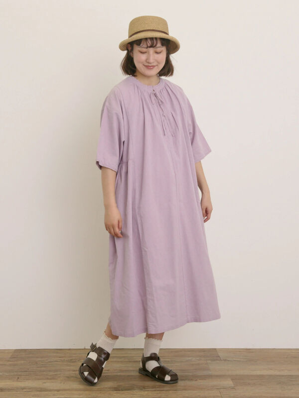 セール】 【S/Mサイズ】襟ぐり小レース2WAYワンピース