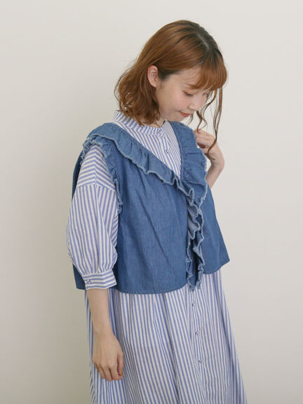 【接触冷感】シャツワンピース ≪S/Mサイズ≫（オフホワイト/ブラック/グリーン/ブルー/ネイビー/キナリ）｜Samansa Mos2（サマンサ モスモス）通販
