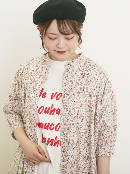 【接触冷感】シャツワンピース ≪S/Mサイズ≫（オフホワイト/ブラック/グリーン/ブルー/ネイビー/キナリ）｜Samansa Mos2（サマンサ モスモス）通販
