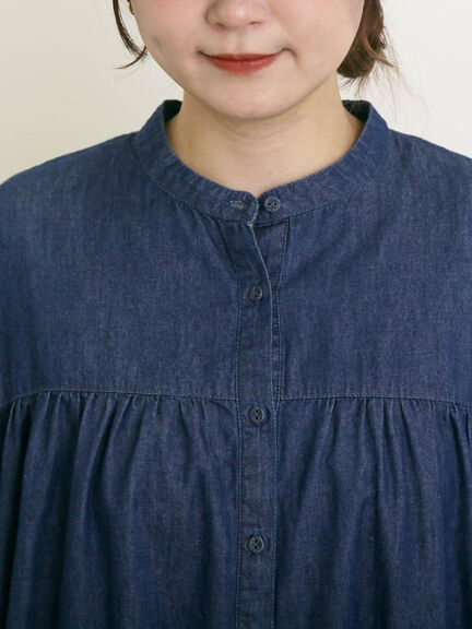 【接触冷感】シャツワンピース ≪S/Mサイズ≫（オフホワイト/ブラック/グリーン/ブルー/ネイビー/キナリ）｜Samansa Mos2（サマンサ モスモス）通販