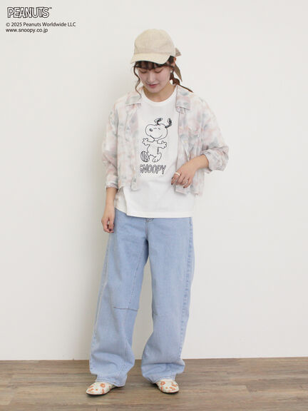 【PEANUTS×Samansa Mos2】ぽこぽこ刺繍Tee（オフホワイト/イエロー/ブルー）｜Samansa Mos2（サマンサ モスモス）通販
