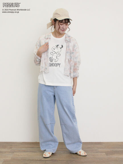 【PEANUTS×Samansa Mos2】ぽこぽこ刺繍Tee（オフホワイト/イエロー/ブルー）｜Samansa Mos2（サマンサ モスモス）通販