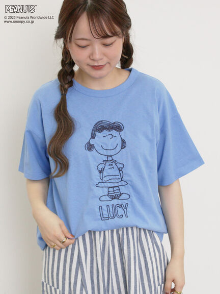 【PEANUTS×Samansa Mos2】ぽこぽこ刺繍Tee（オフホワイト/イエロー/ブルー）｜Samansa Mos2（サマンサ モスモス）通販