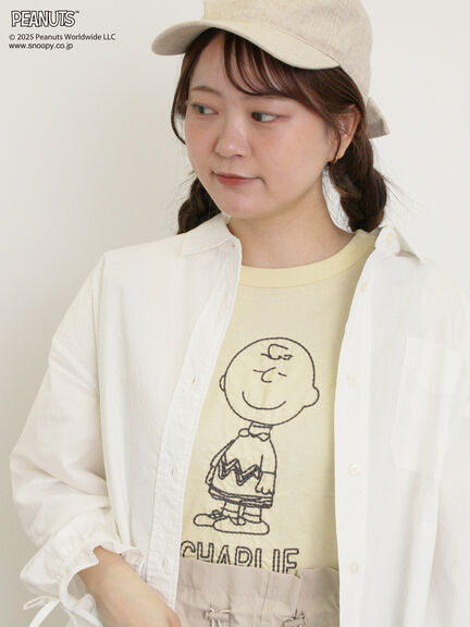 【PEANUTS×Samansa Mos2】ぽこぽこ刺繍Tee（オフホワイト/イエロー/ブルー）｜Samansa Mos2（サマンサ モスモス）通販