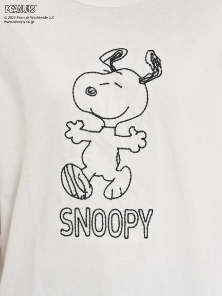 【PEANUTS×Samansa Mos2】ぽこぽこ刺繍Tee（オフホワイト/イエロー/ブルー）｜Samansa Mos2（サマンサ モスモス）通販
