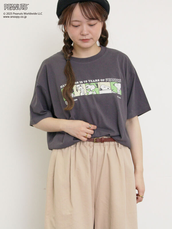 セール】 【PEANUTS×Samansa Mos2】75thアートTee（オフホワイト