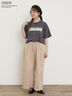 【PEANUTS×Samansa Mos2】75thアートTee（オフホワイト/チャコールグレー/キナリ）｜Samansa Mos2（サマンサ モスモス）通販