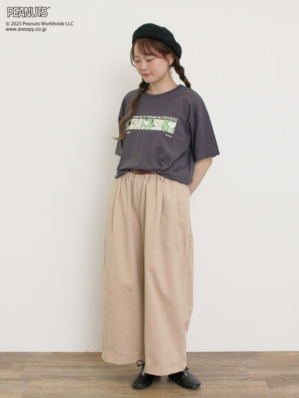【PEANUTS×Samansa Mos2】75thアートTee（オフホワイト/チャコールグレー/キナリ）｜Samansa Mos2（サマンサ モスモス）通販