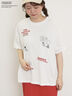 【PEANUTS×Samansa Mos2】75thアートTee（オフホワイト/チャコールグレー/キナリ）｜Samansa Mos2（サマンサ モスモス）通販