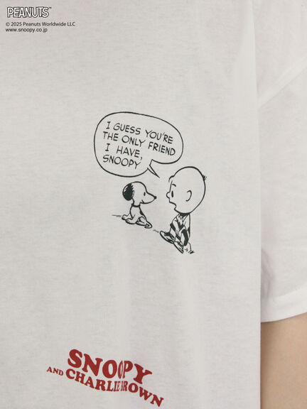 【PEANUTS×Samansa Mos2】75thアートTee（オフホワイト/チャコールグレー/キナリ）｜Samansa Mos2（サマンサ モスモス）通販