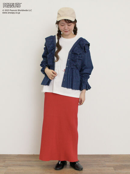 【PEANUTS×Samansa Mos2】75thアートTee（オフホワイト/チャコールグレー/キナリ）｜Samansa Mos2（サマンサ モスモス）通販