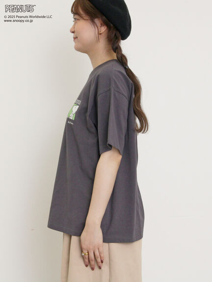 【PEANUTS×Samansa Mos2】75thアートTee（オフホワイト/チャコールグレー/キナリ）｜Samansa Mos2（サマンサ モスモス）通販