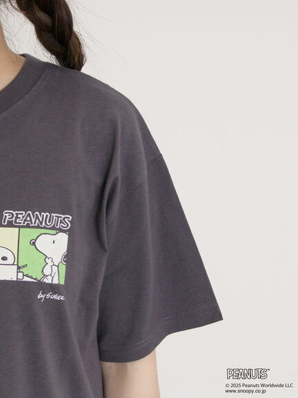 【PEANUTS×Samansa Mos2】75thアートTee（オフホワイト/チャコールグレー/キナリ）｜Samansa Mos2（サマンサ モスモス）通販