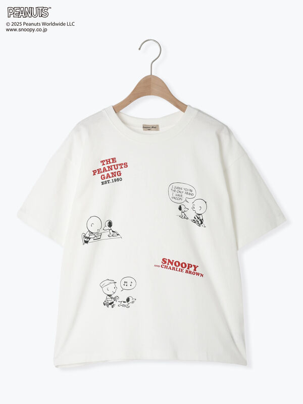 セール】 【PEANUTS×Samansa Mos2】75thアートTee（オフホワイト