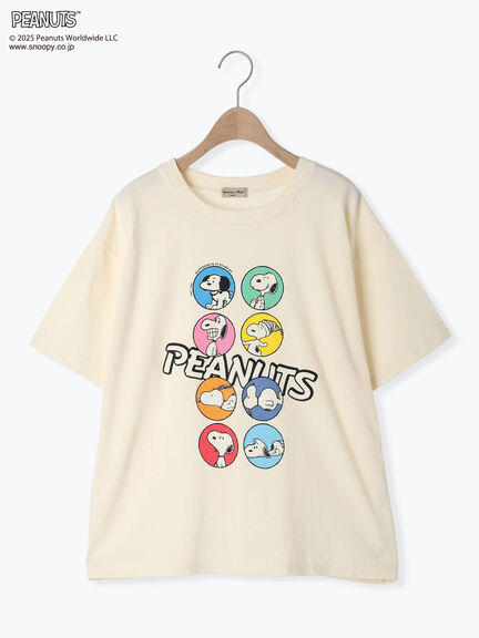 【PEANUTS×Samansa Mos2】75thアートTee（オフホワイト/チャコールグレー/キナリ）｜Samansa Mos2（サマンサ モスモス）通販