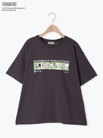 【PEANUTS×Samansa Mos2】75thアートTee（オフホワイト/チャコールグレー/キナリ）｜Samansa Mos2（サマンサ モスモス）通販